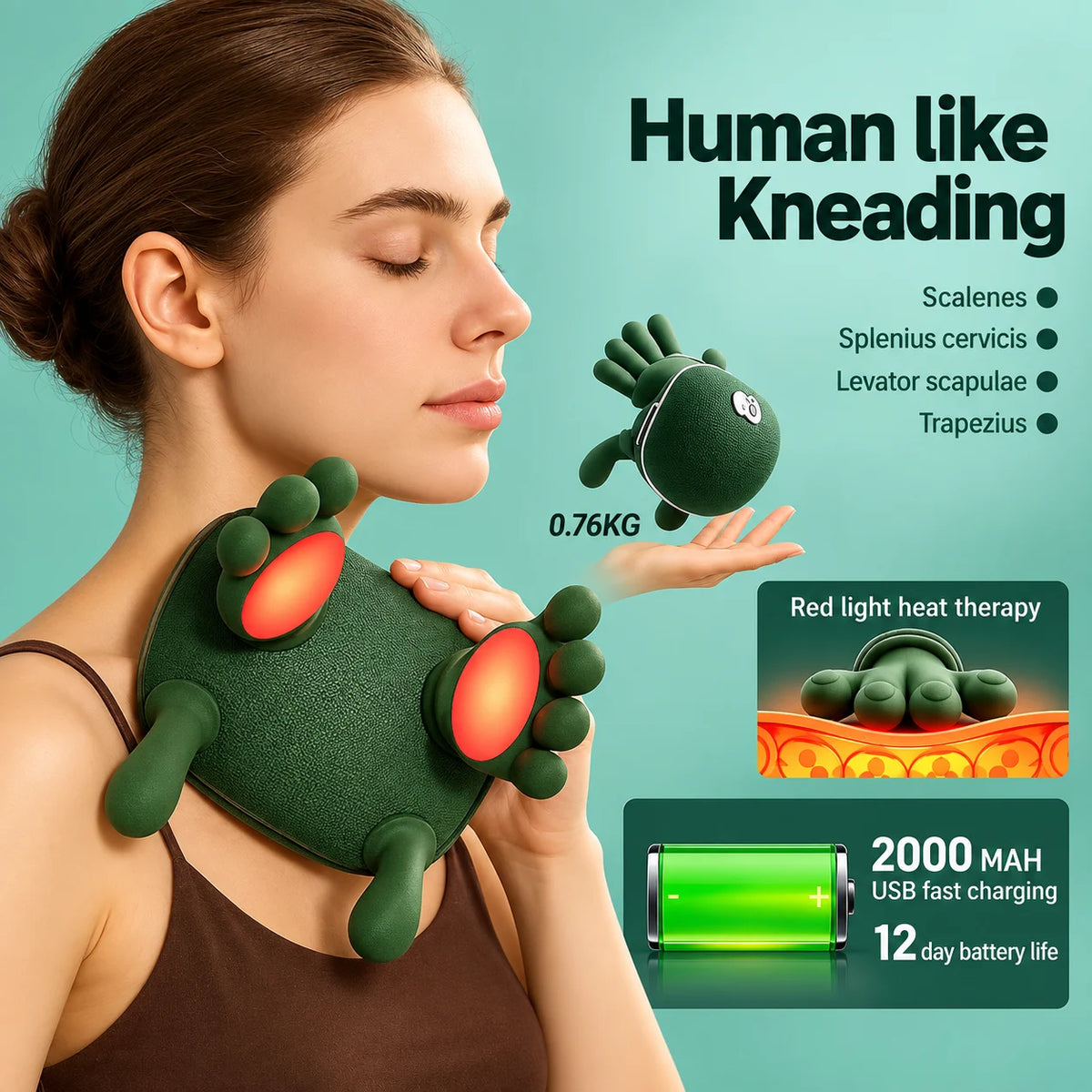 Jabon Homes Heated Neck & Shoulder Massager