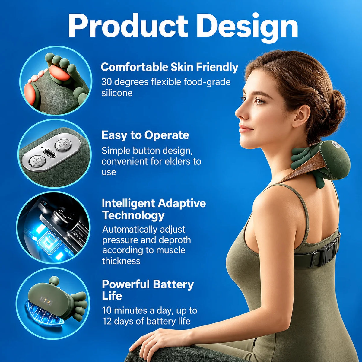 Jabon Homes Heated Neck & Shoulder Massager