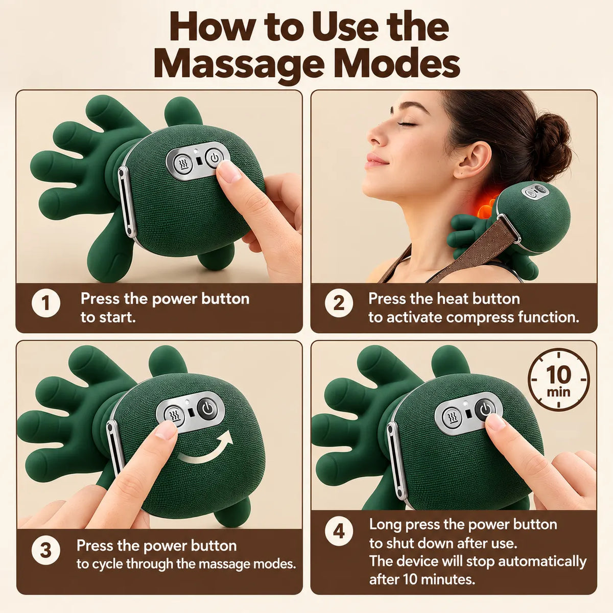 Jabon Homes Heated Neck & Shoulder Massager
