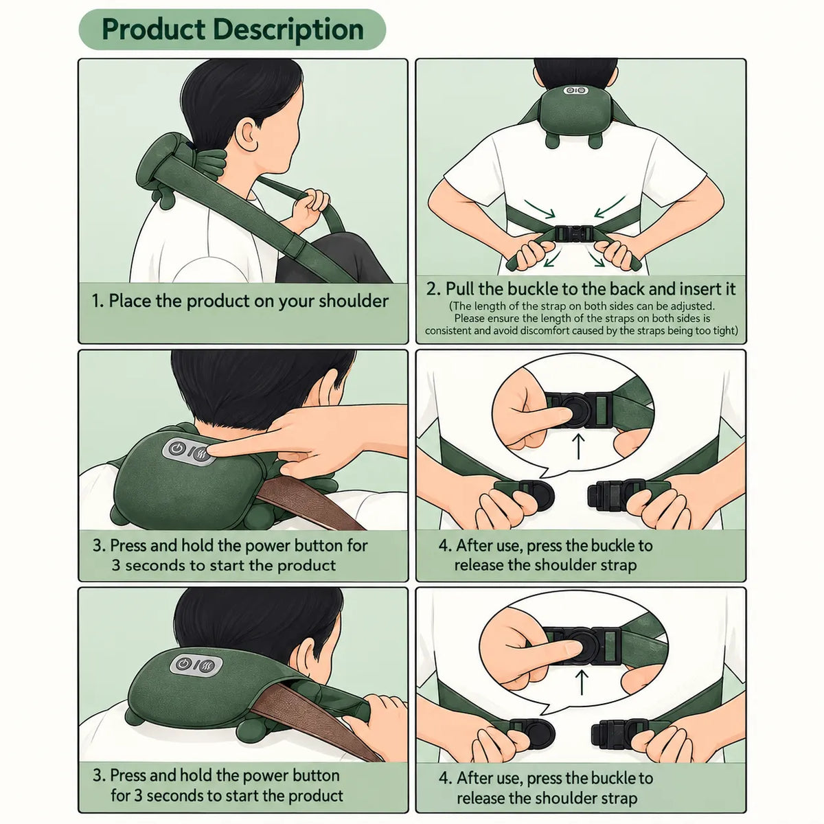 Jabon Homes Heated Neck & Shoulder Massager